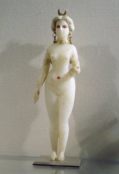 Estatuilla de una mujer desnuda, también conocida como la gran diosa babilónica Ishtar de Seleucid